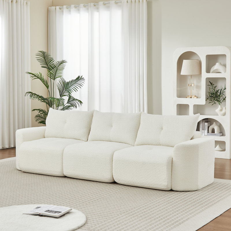 Compression Sofas, 109 Inch Chenille 3 Seat Modern Cloud Couch for Home
