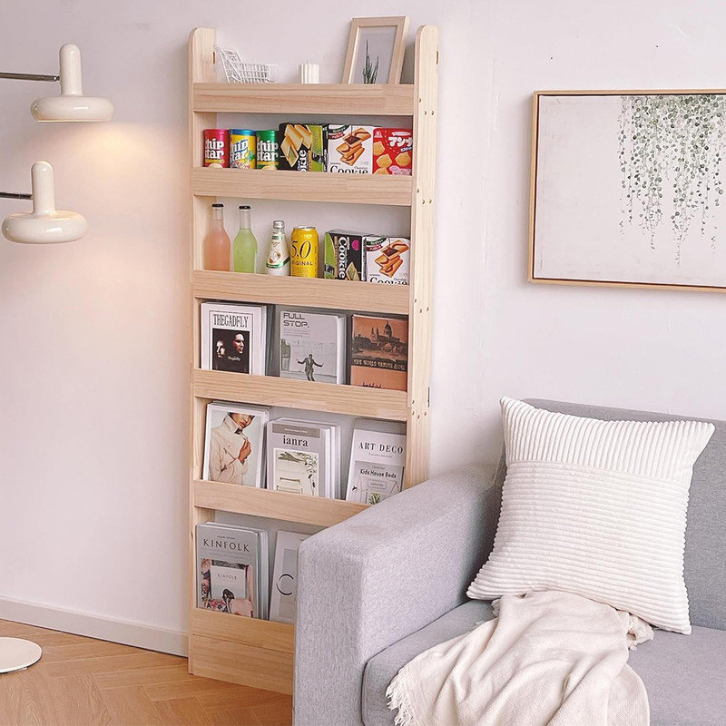 Solid Wood Bookshelf Bookcase Book Shelf Organizer for Books, 31.5in Bookshelf Rack Wall