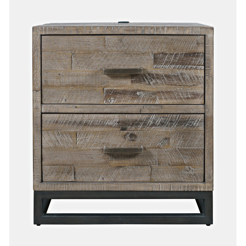 Table de chevet Bezout Modern Coastal 25 "Acacia
