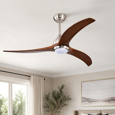 Modern 52" Solid Wood Ceiling Fan 