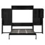 Grand lit escamotable avec bureau, coiffeuse et armoires, espresso