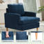 Fauteuil Clancy avec pieds en bois massif-111700368