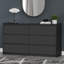 Commode double moderne avec tiroir noir-1424856488-1418559573