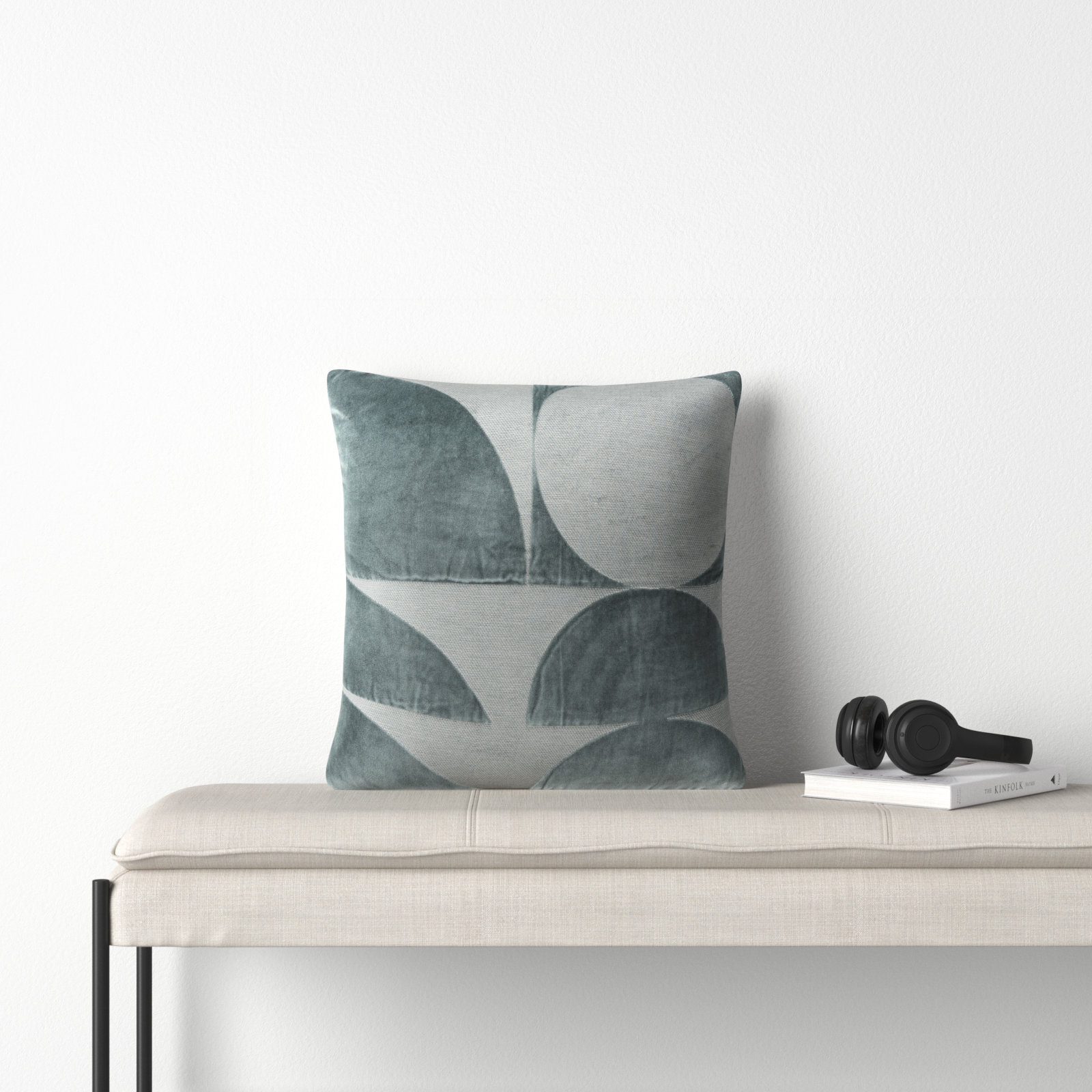 Joshelin 20" x 20" Embroidered Throw Pillow, Teal