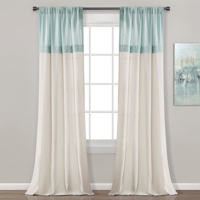 Cotton Blend Sheer Curtain Pair