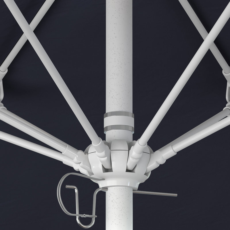 Parasol de marché octogonal 9 pi Willa, Spectre indigo Sunbrella®, Matted White