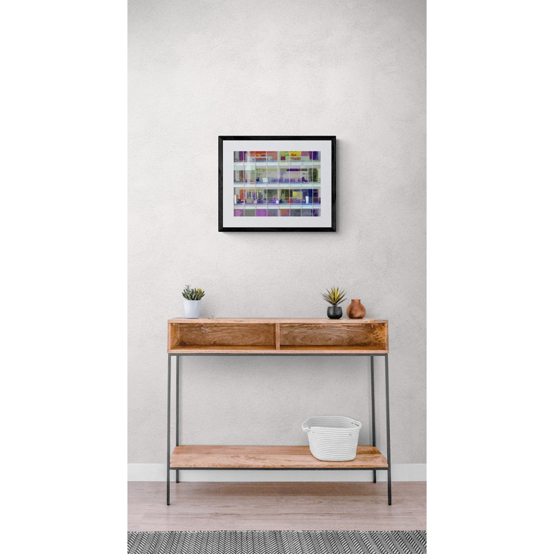Spray Print by Drew Gaffney, Black Framed Canvas, 24" H x 32" W