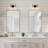2-Light Dimmable Modern Black/Brass Armed Sconce-1826779073