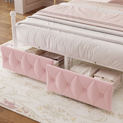⭐️ Magical Princess Bed for Kids | Full Size with LED Lights & USB Charging | Pink