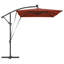 Umbrella with LED Strip Lights Polyester and Aluminium Outdoor Parasol-1633500819-1633500827