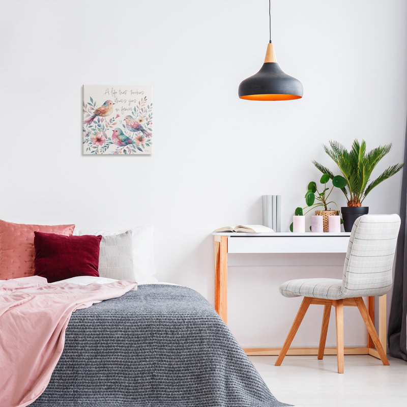 Art mural sur toile "La vie qui touche les autres" par Nicole DeCamp, H 17 po x l 17 po