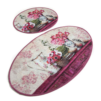 Ensemble de tapis de bain de qualité supérieure (2 pièces) en polyester antidérapant de 19,7 po x 23,6 po et de 23,6 po x 39,4 po | Antiallergique, anti-poussière et anti-taches, 700 gr / m² | Lavable à la machine, parfait pour la décoration de salle de bain