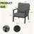 Heim 2-Piece Aluminum Outdoor Sofa Chair With Gray Cushions-122506437