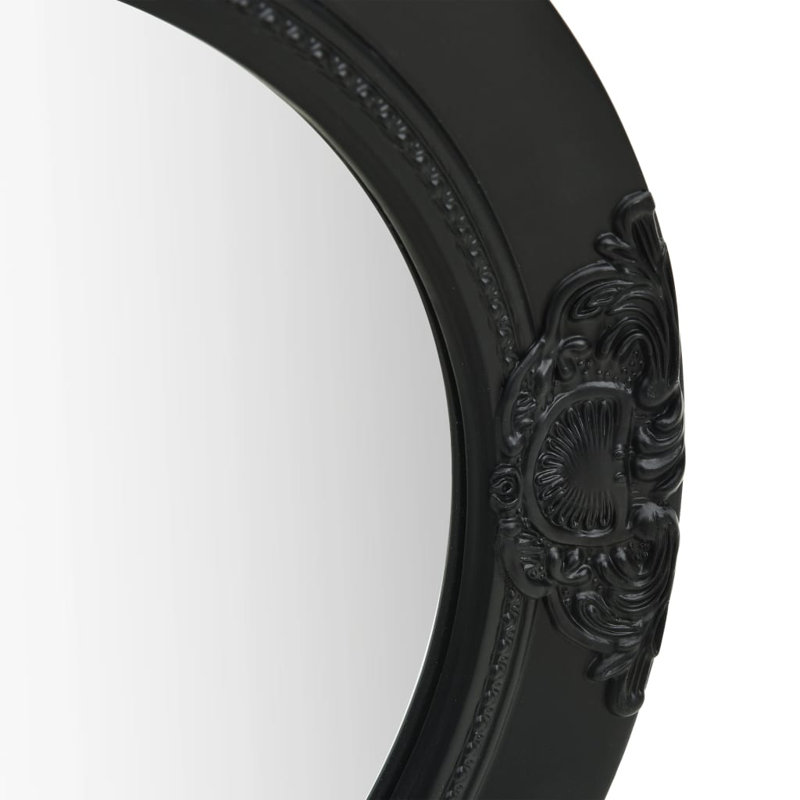 Gioia Round Mirror, Black