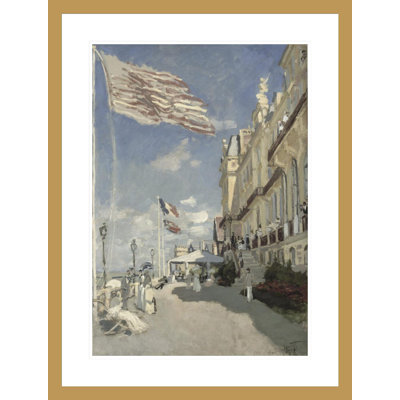 Hôtel des roches noires. Trouville par Claude Monet - estampe numérique encadrée
