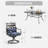 6 - Person Metal Patio Dining Set With Square Table, Cushions Included-1460185888