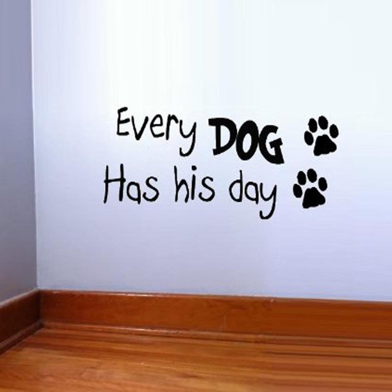 Décalcomanie murale tous les chiens Doring, H 10 po x l 22 po