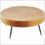 Ensemble de 2 tables basses et tables de bout rondes de conception industrielle avec pieds en métal pour un assemblage facile dans les salons et les appartements