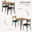 Dining Table for 2, Small Table and Chairs Set of 2, Square Dinette Set for 2, Dinner Table Set, 3 Piece Kitchen & Dining Room Sets for Small Space,(Dining Table with 2 Chairs)-310141910