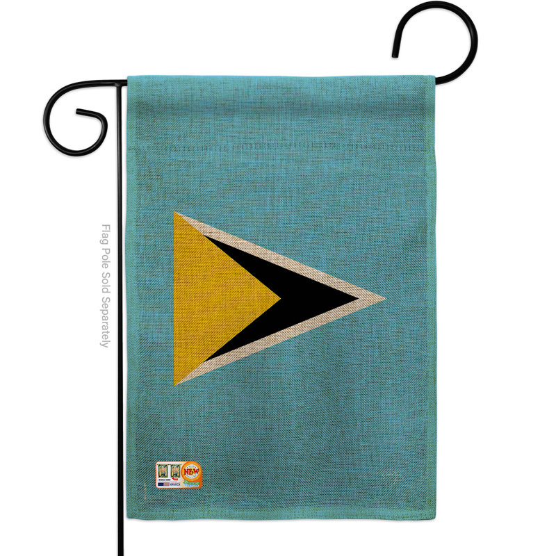 Polyester de 2 côtés 18,5 x 13 po saint lucie drapeau de jardin