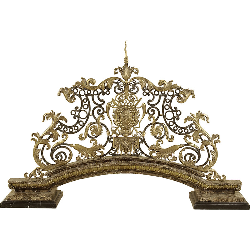 Majestic Scrolled Textured Fireplace Screen