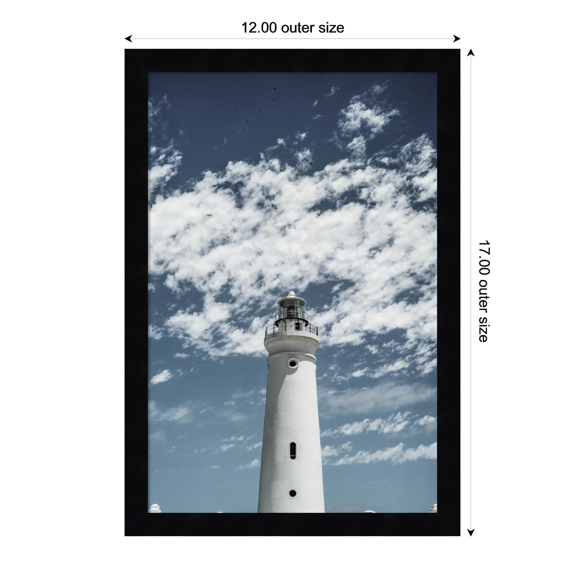 Cape Point Lighthouse by Shot by Clint Wood Framed Wall Art Print, Black, 17" H x 12" W