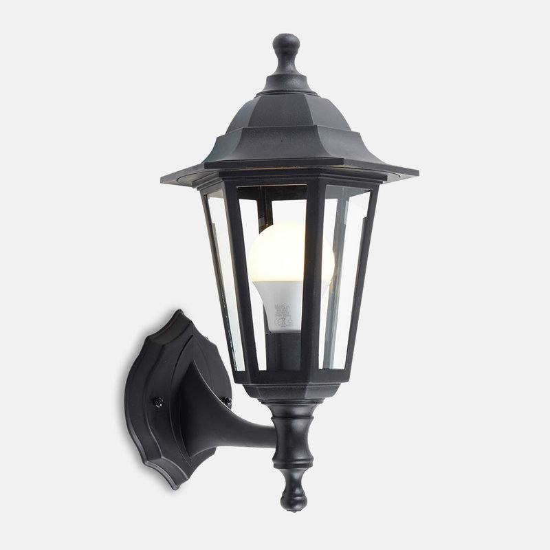Skipton 35cm H Outdoor Wall Lantern, Black