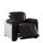 Misezon Dark Brown Top Grain Leather & Aluminum Power Motion Recliner