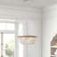 Lustre perlé en bois 5 lumières