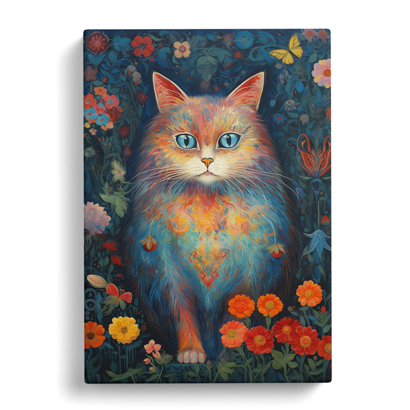 Persian Cat Expressionism - Wrapped Canvas, 76cm H x 50cm W x 3cm D