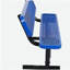 Banc en acier avec dossier 6 pi. Bleu