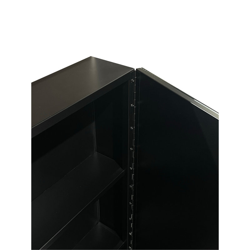 Armoire à pharmacie 39 po x 28 po en fer noir avec miroir mural