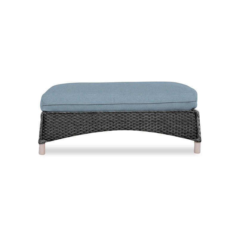 Mandalay Outdoor Ottoman, Remy Shadow, Ebony