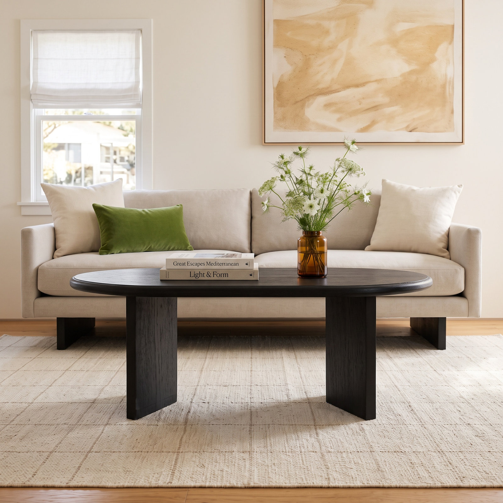 Brix 44 " Mango Coffee Table, Matte Black