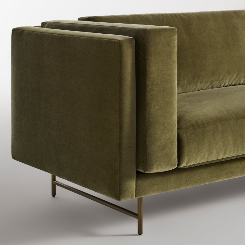 Coffer Sofa, Moss Velvet, 96