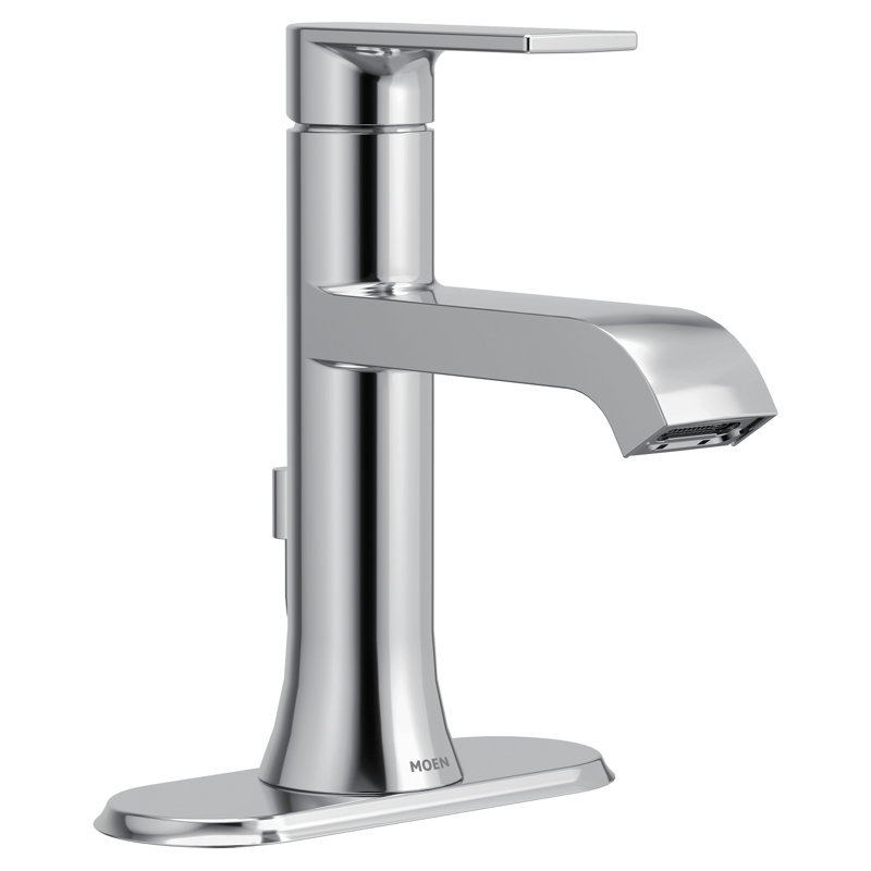 Chrome one-handle high arc bathroom faucet, Chrome
