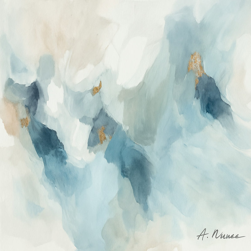 «Soft Motion - Abstract Watercolor Wall Art» par A. Nunes, H 40 po x l 40 po