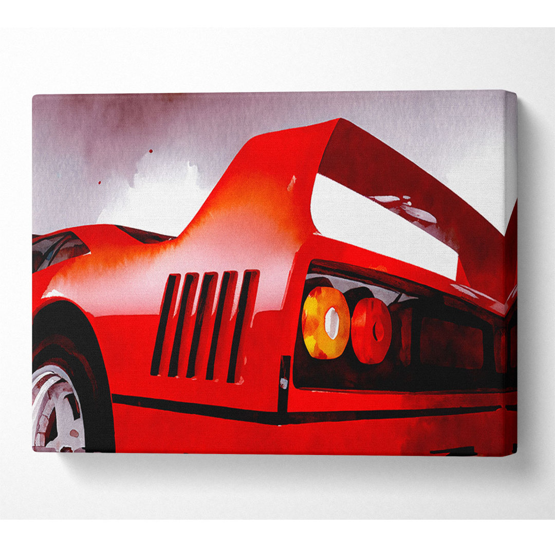 Ferrari F40 Spoiler - Wrapped Canvas Kunstdrucke