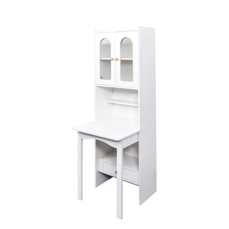 Table d'écriture pliable, armoire de bureau avec tablette et tiroir
