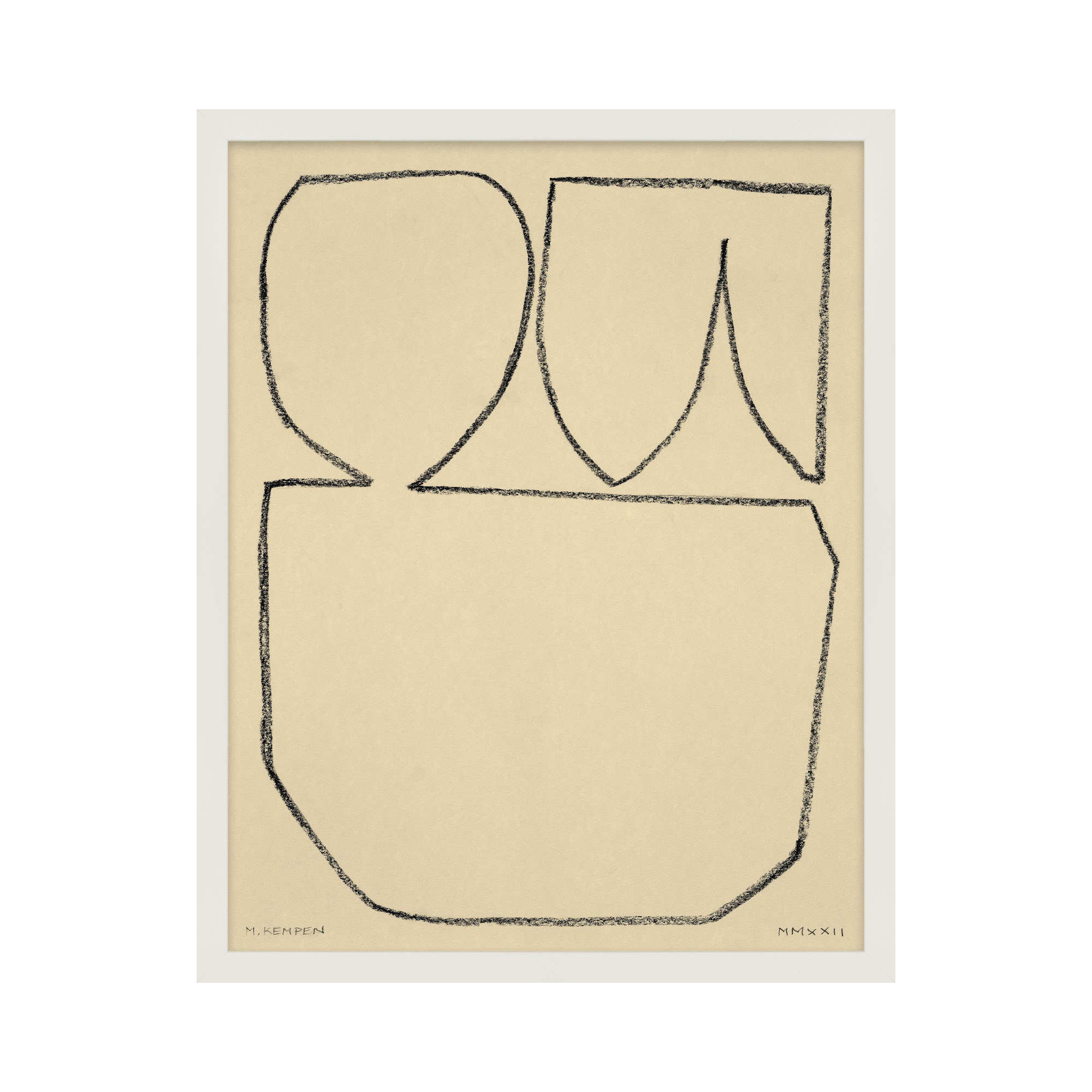 Sand 2 by Michael Kempen, 24" W x 30" H, White Framed