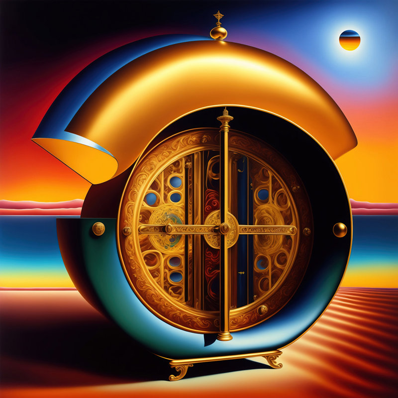 "Time Machine Dali 3" par Stephen Chambers, impression sur toile tendue, L 15 po x H 15 po