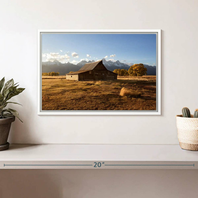 Wyoming Moulton Barn, Cadre flottant blanc, 37 po x 25 po