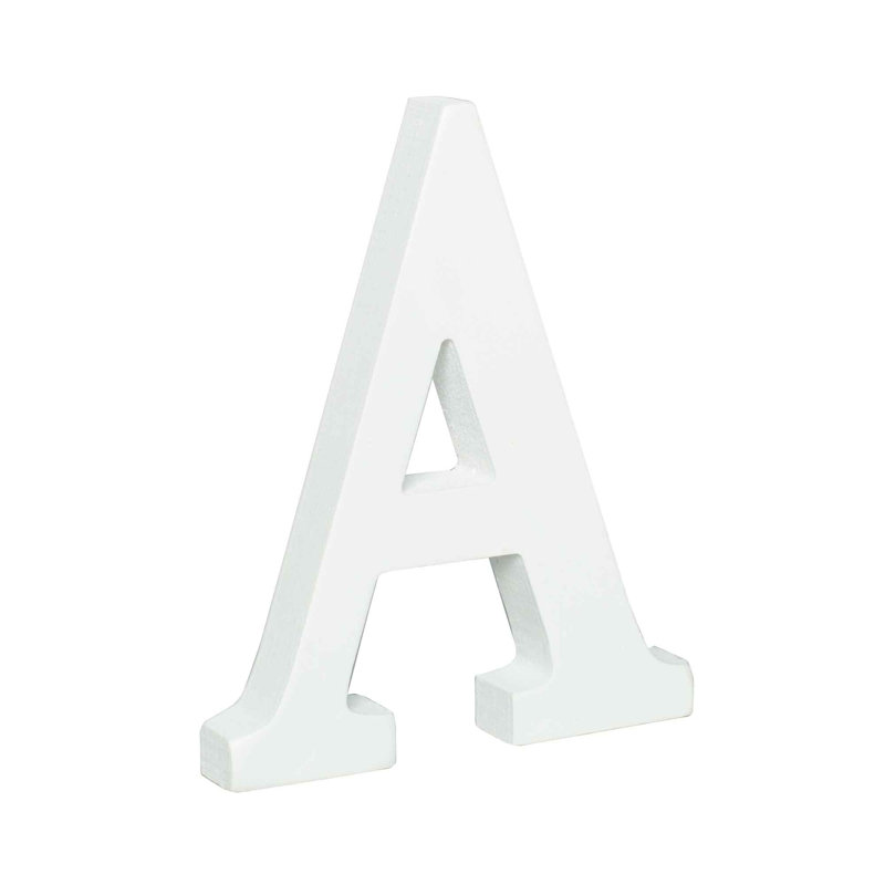 Text & Numbers Letter Block, A