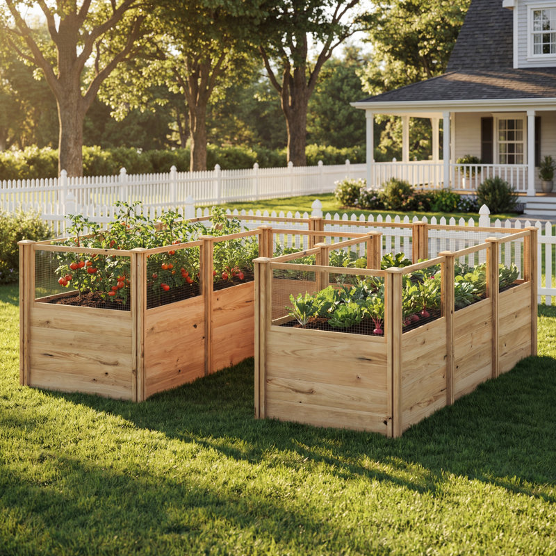 95" Solid Wood Raised Garden Bed