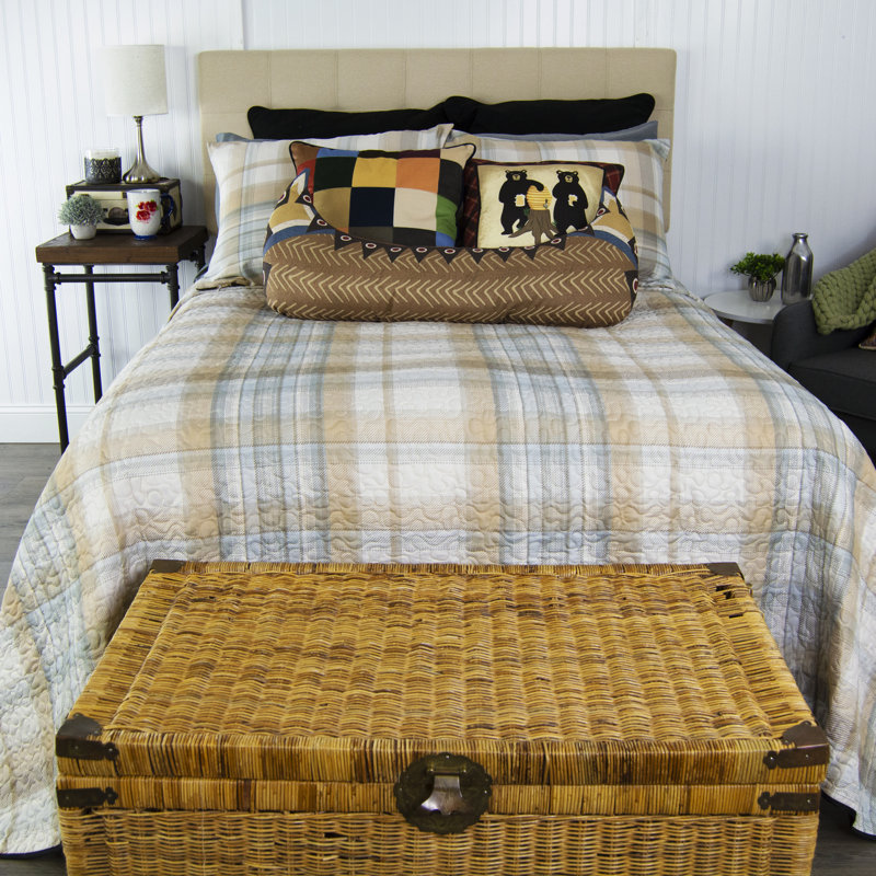 Ensemble de courtepointe Forest Grove, Courtepointe pour lit simple + 1 taie décorative 