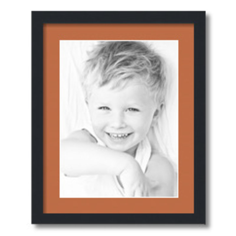 Matte Picture Frame with Mat, Red Orange