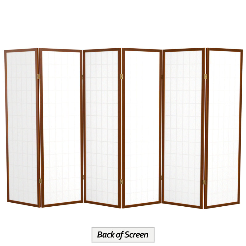 Paravent haut pliable 58,75 "Alex, Noyer, 6 panneaux