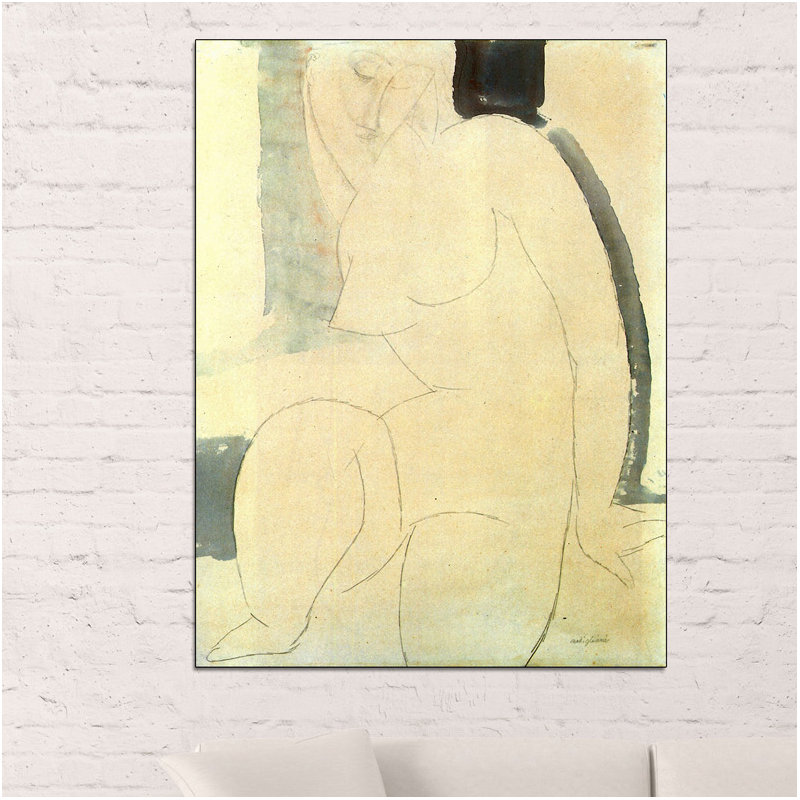 Modigliani Amedeo - Wrapped Canvas Print, 120cm H x 90cm W x 1.8cm D