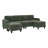 101''U-Shaped Oversized Modular Corduroy Modular Sectional Sofa With Movable Ottoman-1380290397