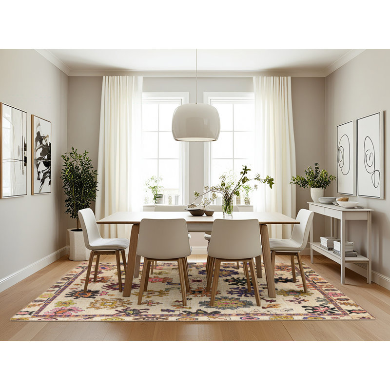 Abstract Indoor Rug, Rectangle 7' x 10'